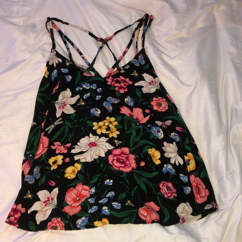 Floral flowy tank top